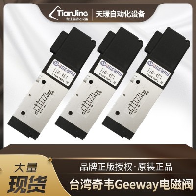 台湾奇韦GEEWAY电磁阀118-4E1-P/L-DC12V/DC24V/AC220V原装货