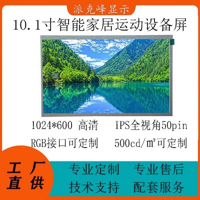 10.1 寸 IPS 1024*600 RGB接口 500亮度 工控/医疗屏