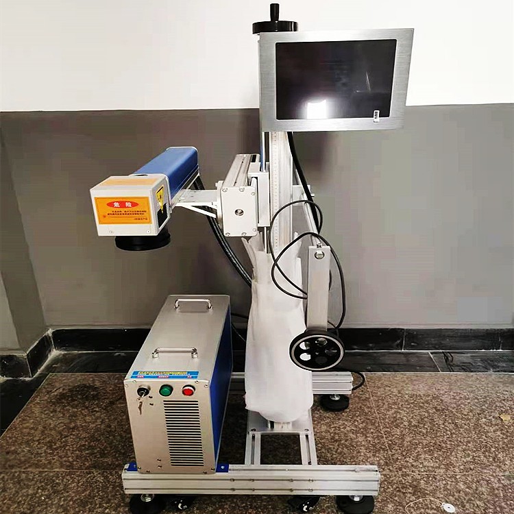 苏州博鸥在线光纤激光机PE塑料管材打码机 印字机 计米准刻字清楚