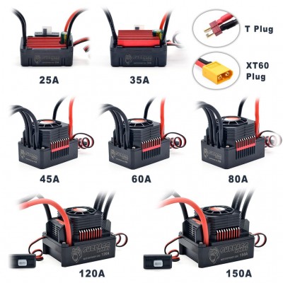 源头工厂surpass-hobby 25A&35A&45A&60A防水双向电调防水控 制器 20个